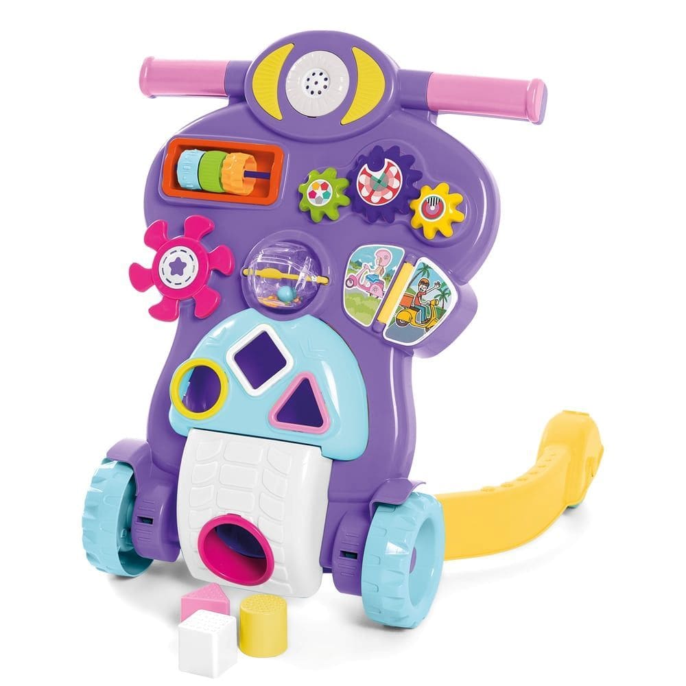 Andador Infantil Didático Bebê Piloto rosa Tateti