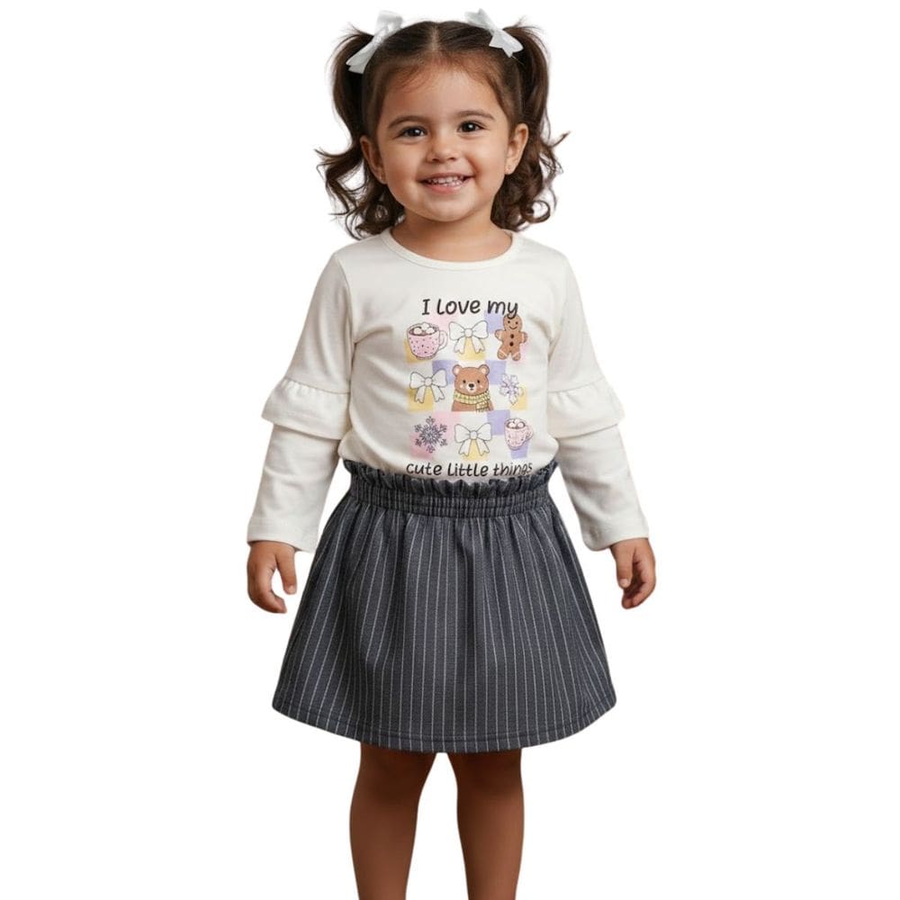 Conjunto Infantil Manga Longa Estampa Ursinho Conforto