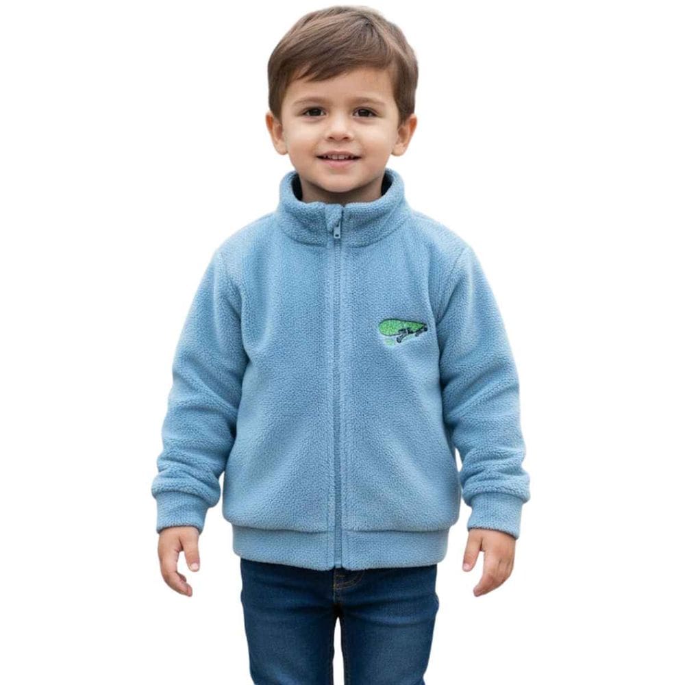 Casaco Infantil Menino Peluciado com Zíper Inverno Escolar
