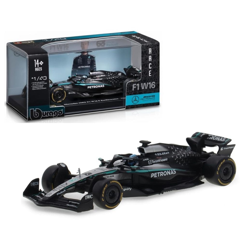 Miniatura Fórmula 1 Mercedes AMG W16 Russel 1:43 - Burago