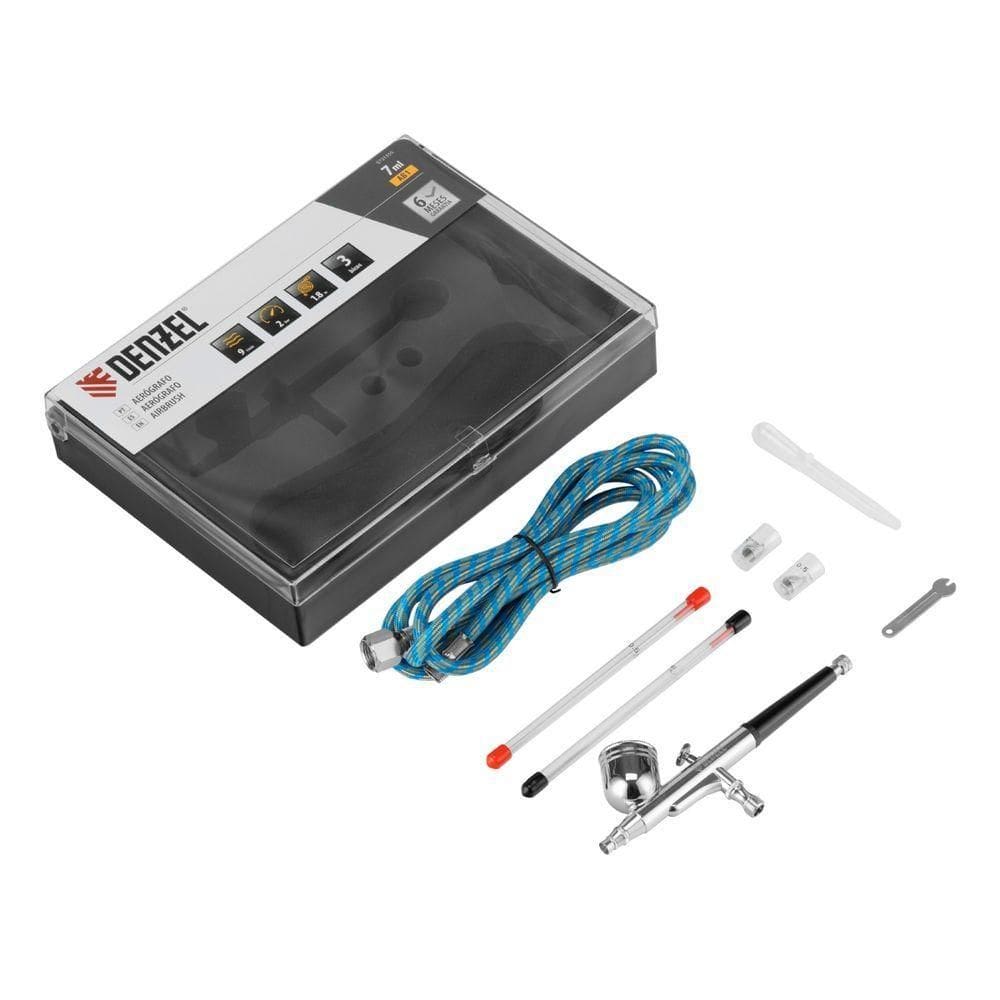 Aerógrafo Denzel 7ml 9l-min 0.2-0.3-0.5mm Latão Dupla Ação