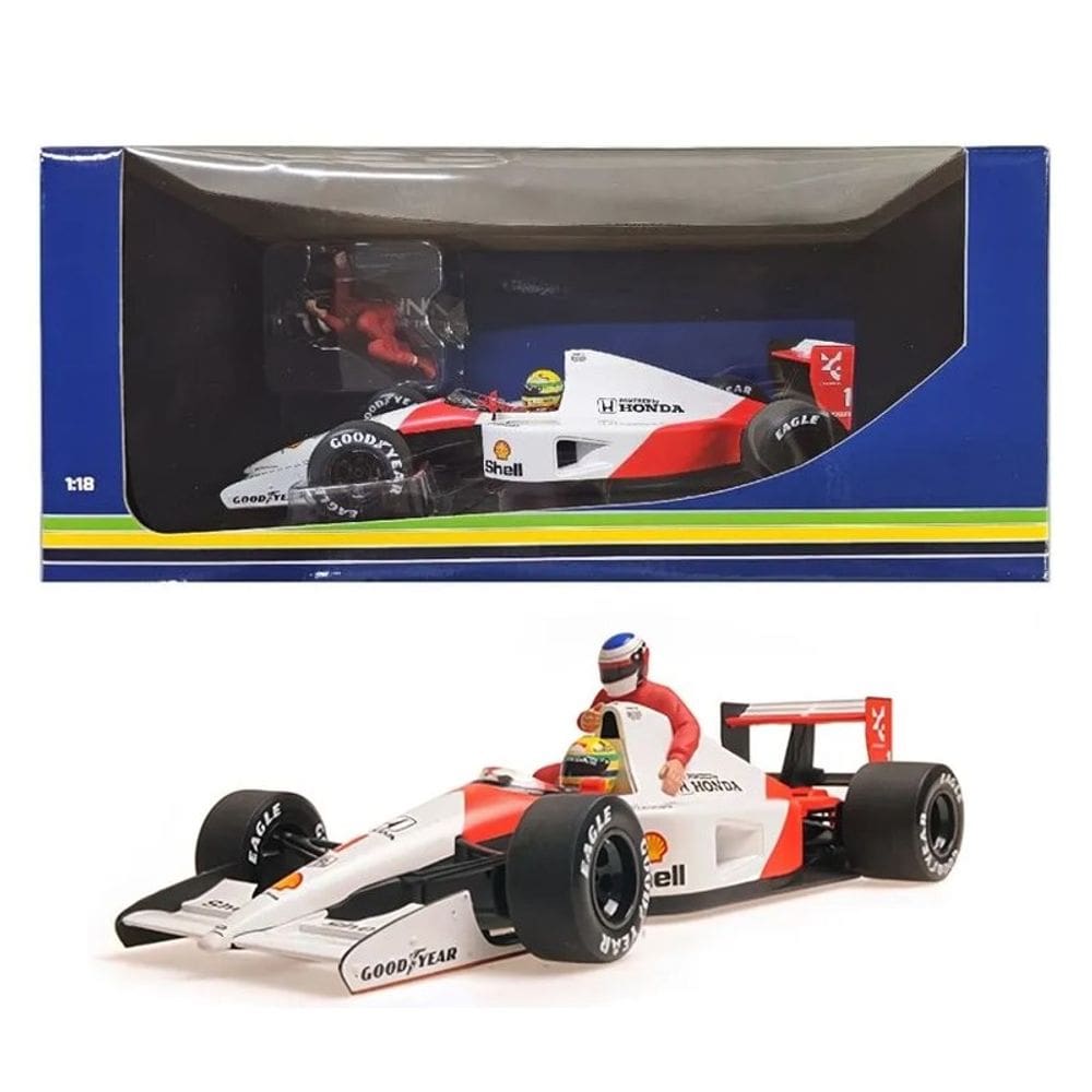Miniatura Fórmula 1 McLaren MP4/6 Ayrton Senna México GP 1991 1:18 – Minichamps