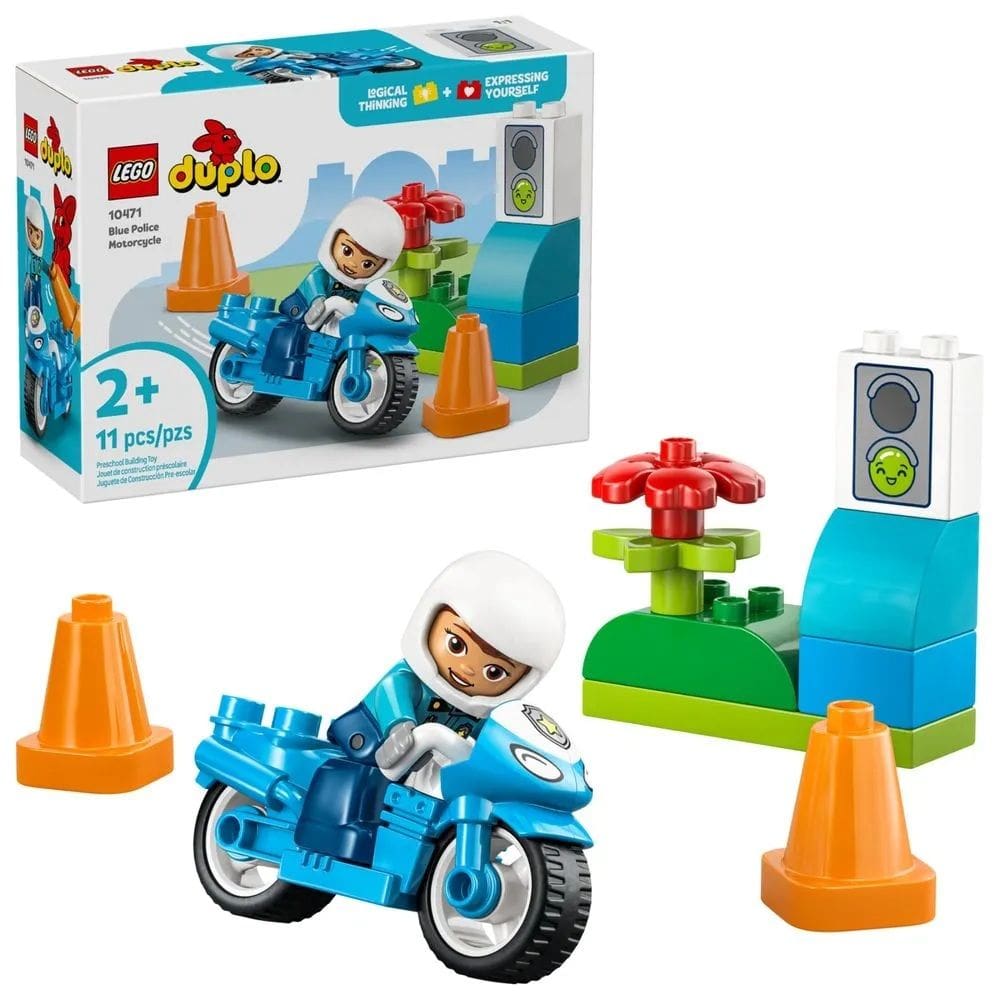 Lego Duplo Motocicleta Azul da Polícia - 10471