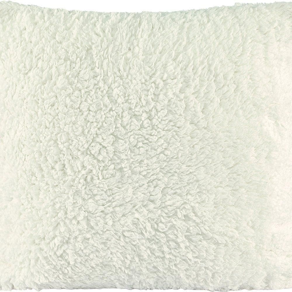 Capa De Almofada Decorativa Alasca 1 Peça Tecido Manta Sherpa 180g/m² 100% Poliéster - Marfim