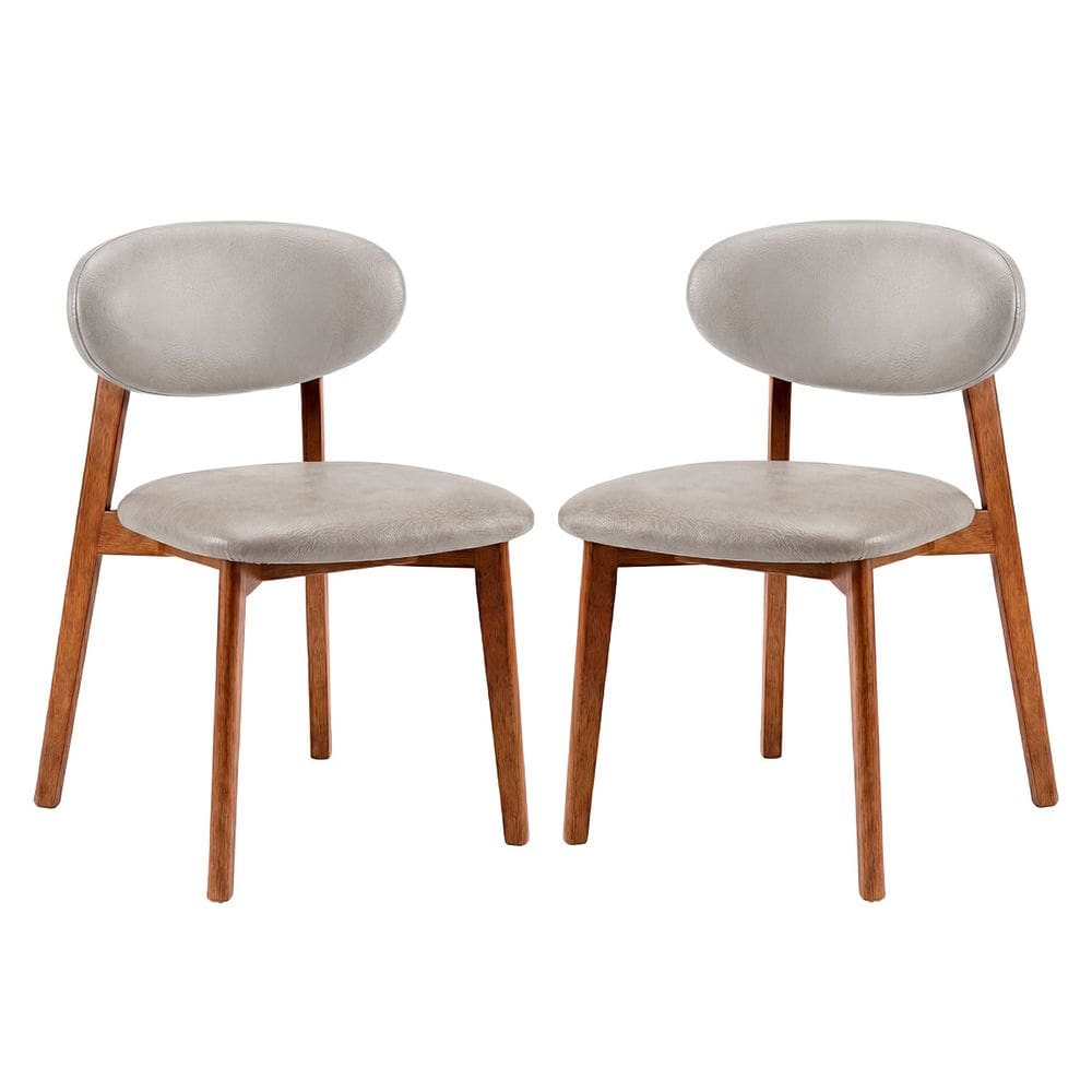 Kit 2 Cadeiras de Jantar em Madeira Laura Estofada Couríssimo Palha CCS