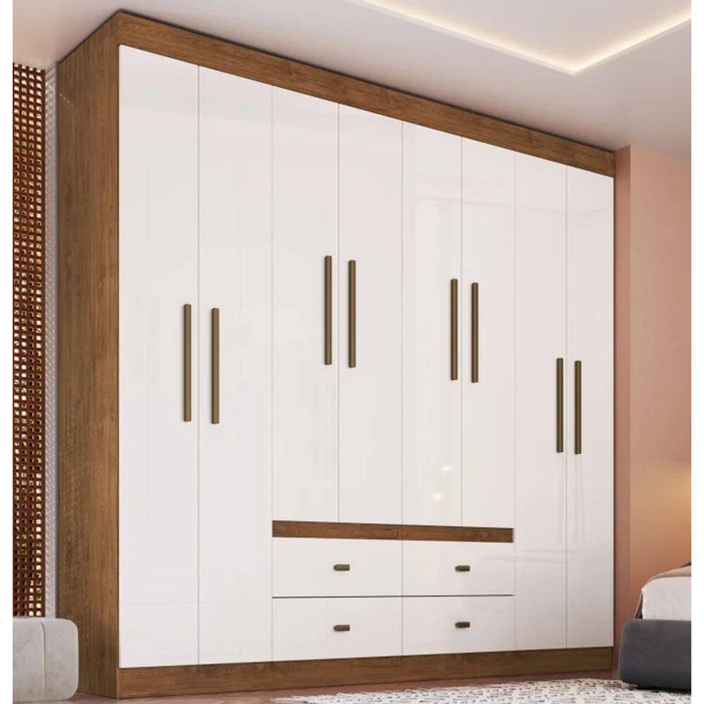 Grpa LAS VEGAS 08 Portas e 04 Gavetas Off White/ Nogueira