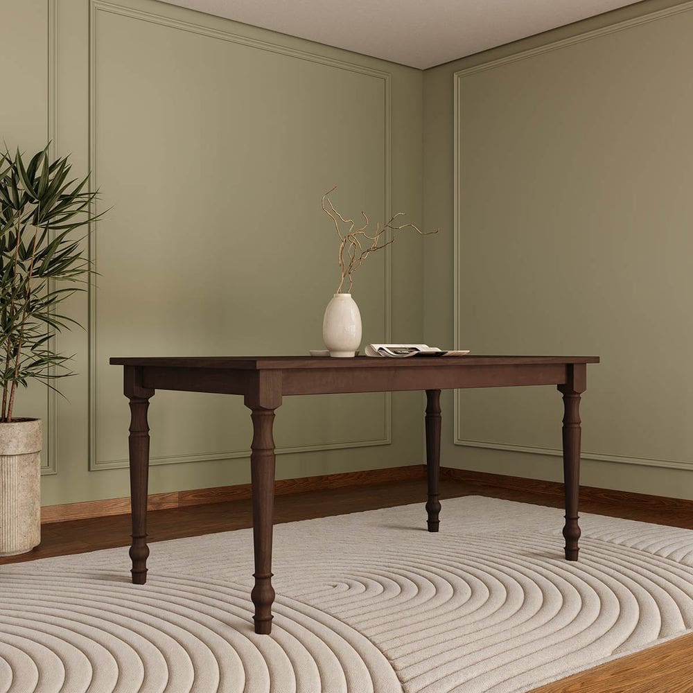 Mesa de Jantar Rubi 1,60 Café Madeira Pinus - Finestra