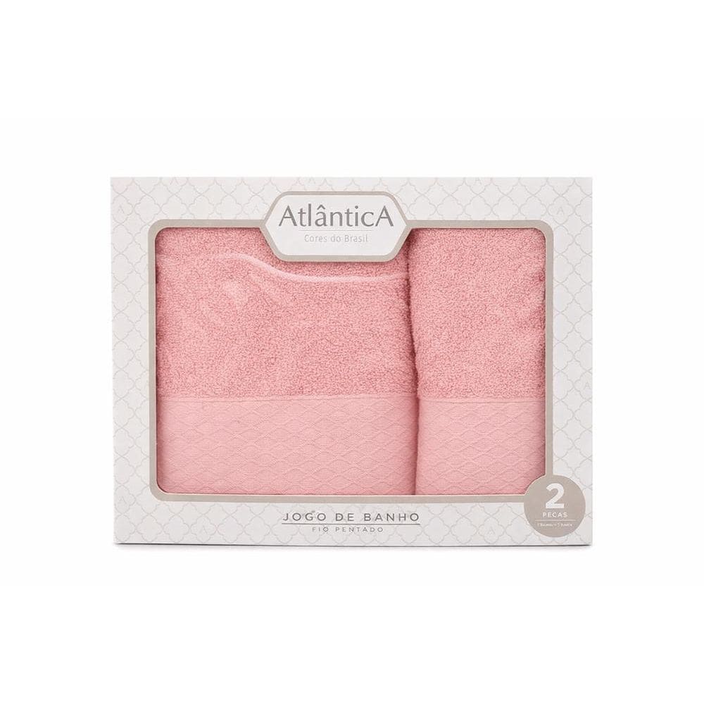 Jogo de Toalha Capri Rosa - ATLANTICA