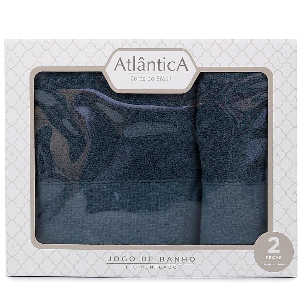 Jogo de Toalha Capri Azul - ATLANTICA