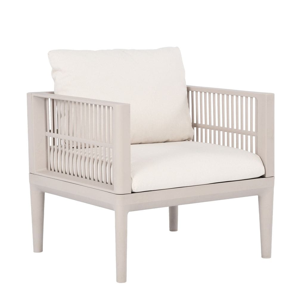 Sofá 1 Lugar em Polipropileno com Estofado Resistente À Água Maui Nude