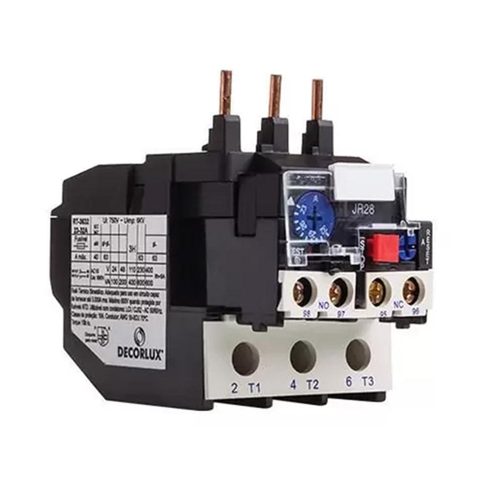 Relé Térmico Sobrecarga Bimetálico 25A Ajuste 7-10A Decorlux