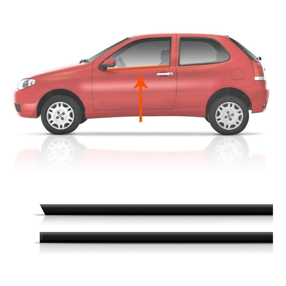 Jogo Pestana Interna Palio 2 Portas Borracha Vidro Canaleta