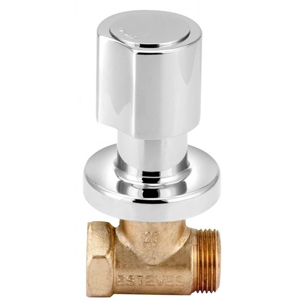 Acabamento Para Registro 1-2,3-4,1 C40 Cromado Vad040cwb Esteves Acabamento Registro 1-2,3-4,1 C