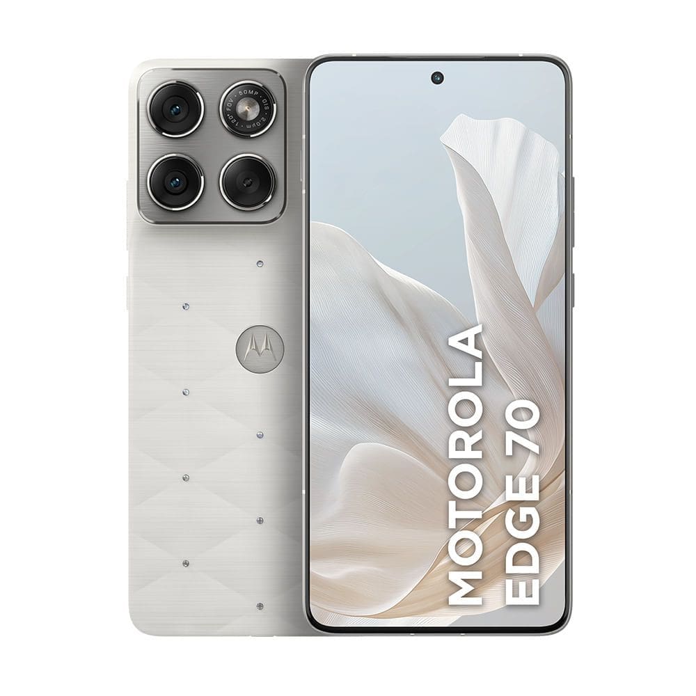 Smartphone Motorola Edge 70 5G Crystals by Swarovski - 512GB 24GB (12GB RAM + 12GB RAM Boost), Ultrafino, 3 cameras 50MP e tela extreme Amoled 120hz