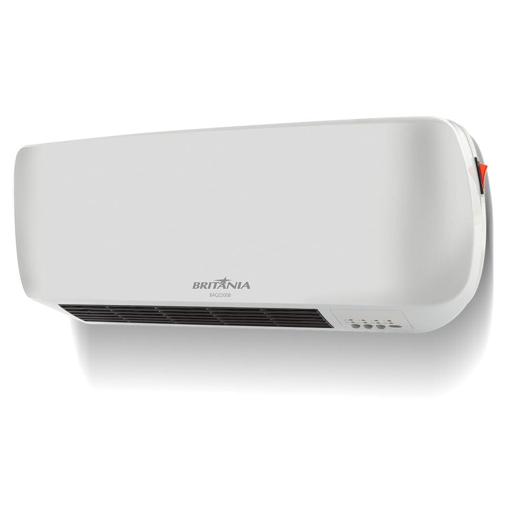 Aquecedor de Parede Britânia 2 em 1 com Timer BAQ2200B Branco