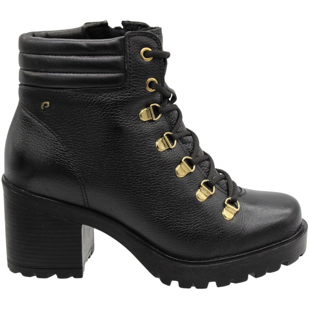 Bota Coturno Salto Médio Pegada Atacador Métalico Feminina