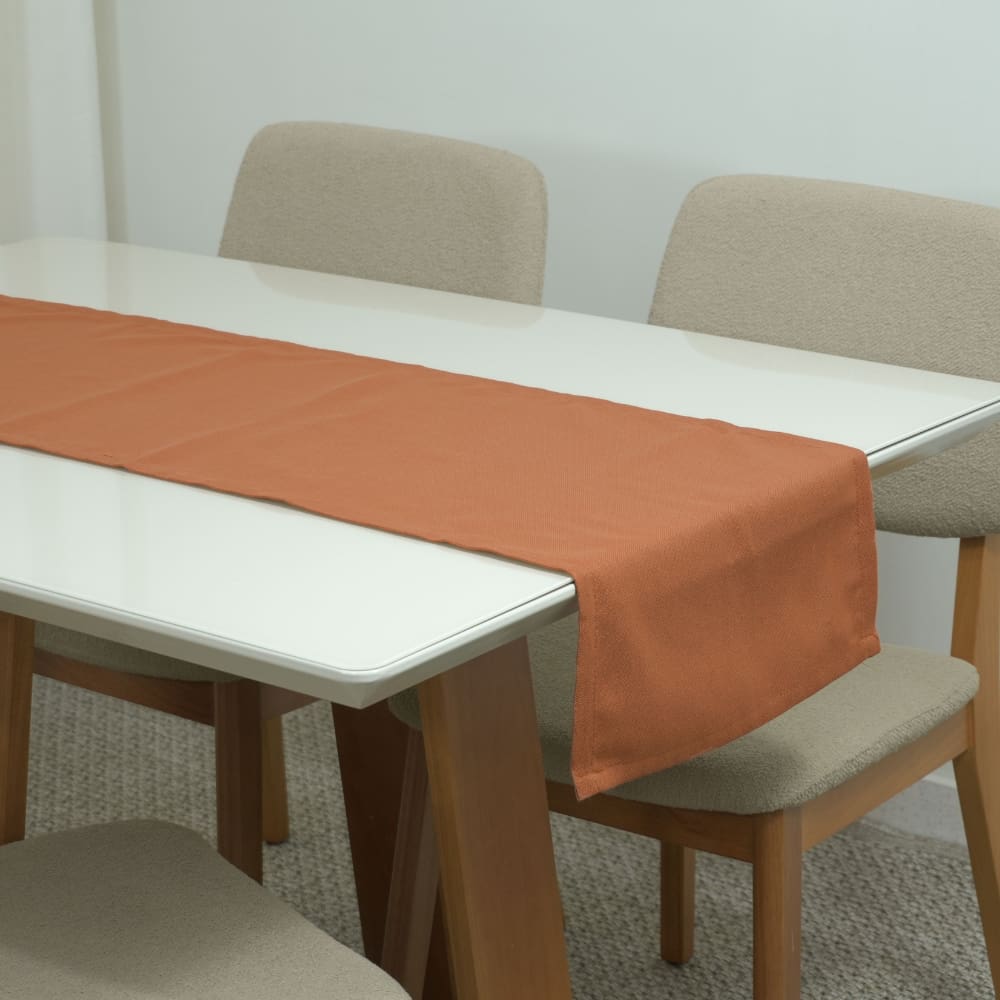 Caminho Trilho de Mesa Essence 1,30m x 40cm Páscoa Terracota