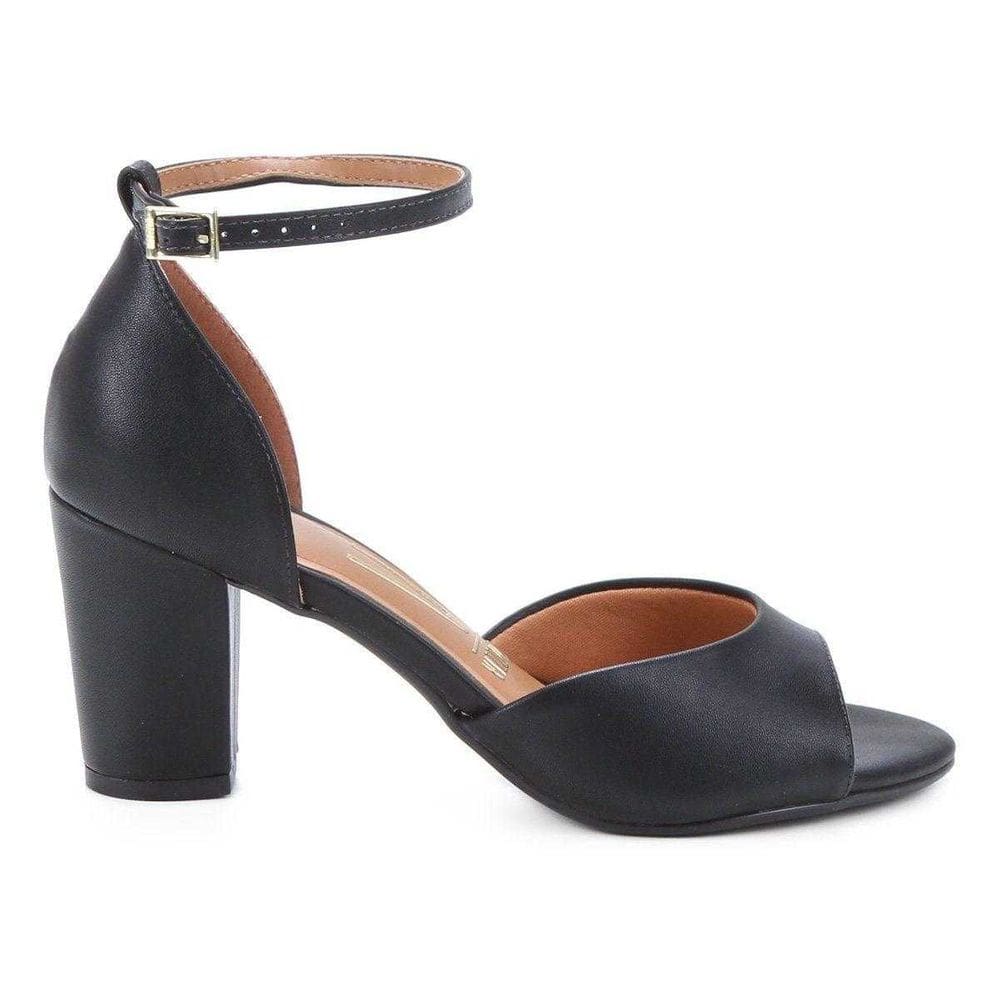 Sandália Feminina Vizzano Salto Blocado Pelica