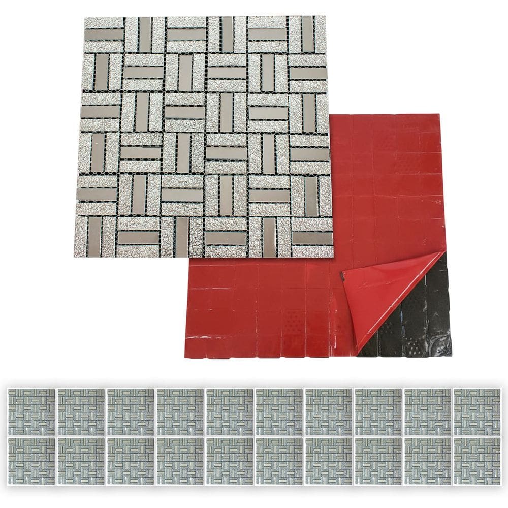 Pastilha Autocolante De Vidro Kit 20 Uni Parede Cozinha Banheiro Decorativa Facil Aplicacao Moderna Reforma Requinte