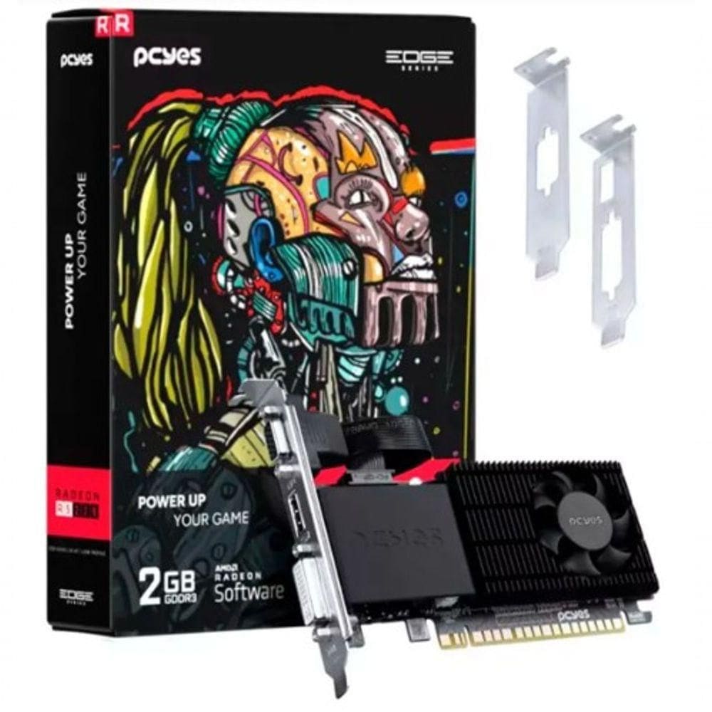 Placa De Video 2gb Radeon - R5220 - Pcyes - Ddr3 64bits Low Profile