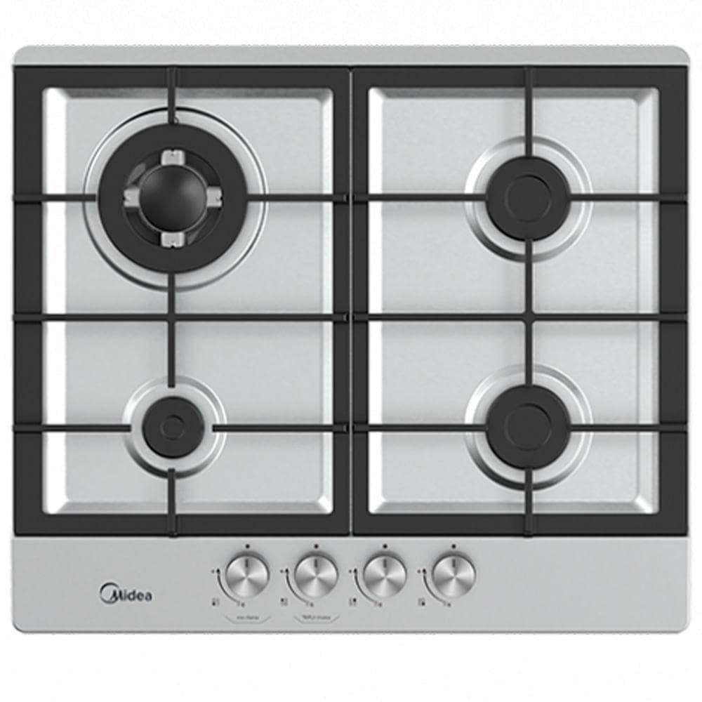 Cooktop a Gás Midea 4 Bocas com Mesa em Inox - CYB4B