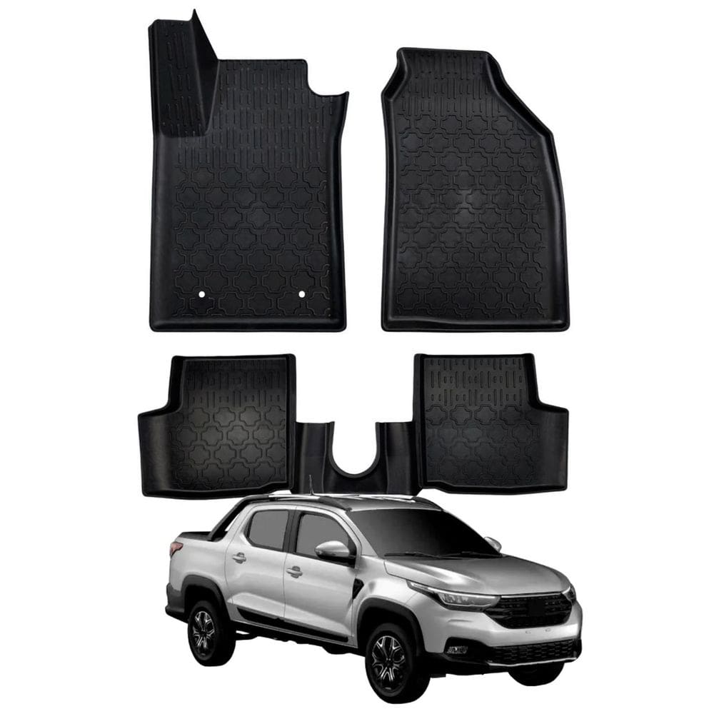 Jogo Tapete Bandeja Strada 2020 Em Diante Grid - 5 Peças