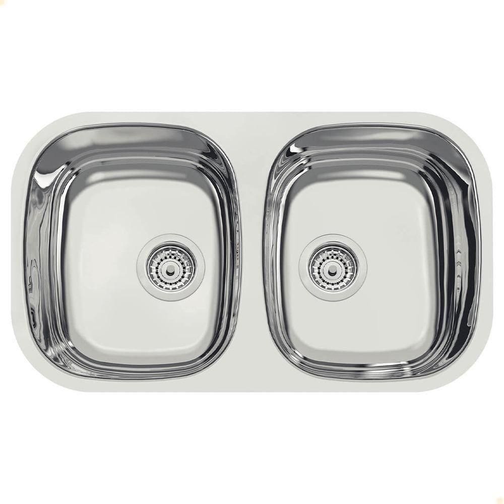 Cuba Dupla Tramontina Isis 2c 34 Bl Prime Em Aço Inox Alto Brilho 72x40 Cm Com Válvula 94030203