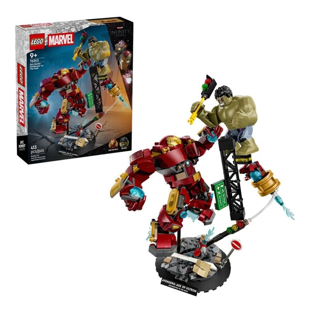 Lego Marvel Batalha Épica Hulkbuster vs Hulk - 76343