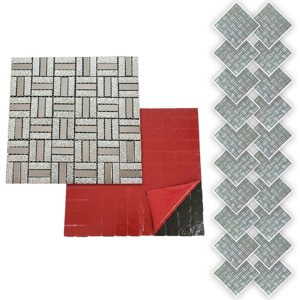 Pastilha De Vidro Autocolante Kit 20 Uni Parede Facil Aplicacao Cozinha Banheiro Decorativa Moderna Reforma Requinte