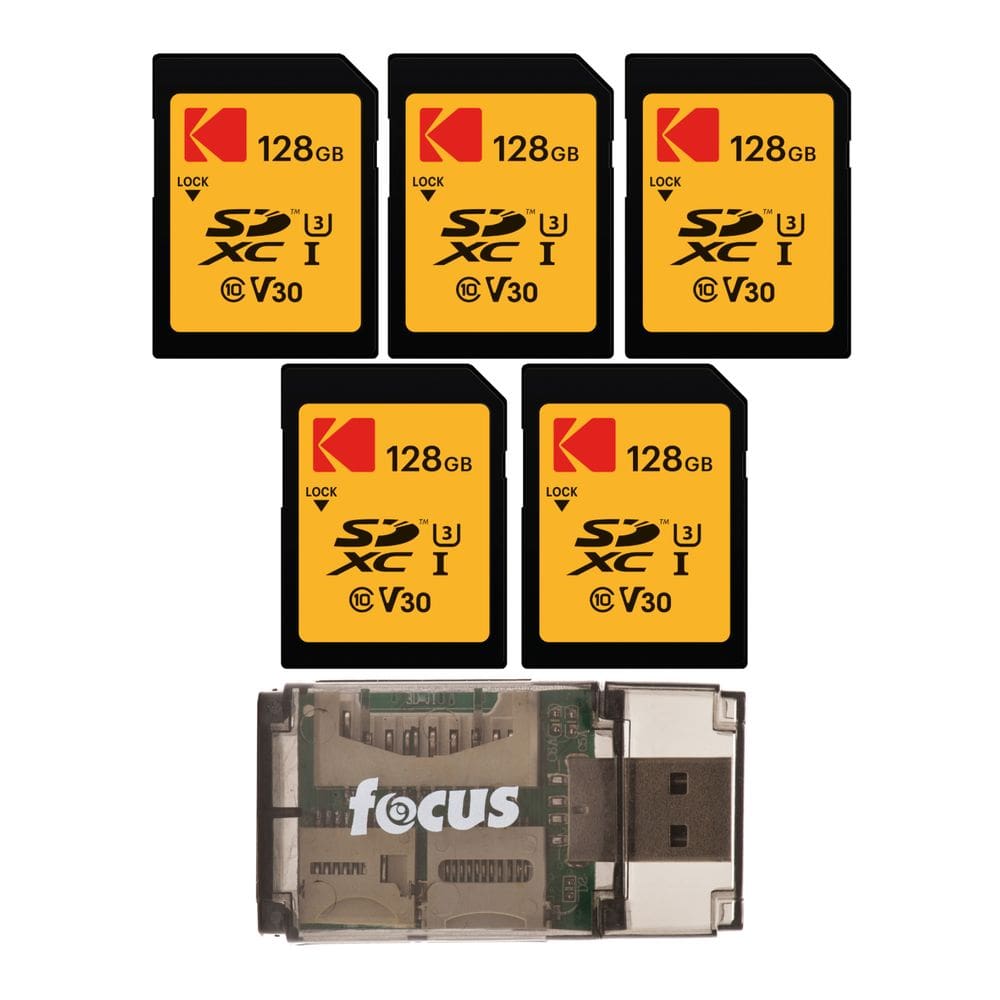Cartão de memória Kodak SDXC 128GB UHS-I U3 V30 Ultra com leitor