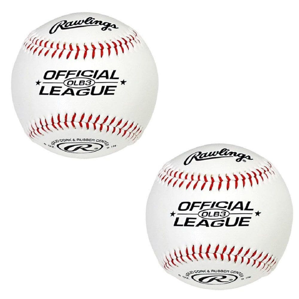 Liga Recreativa Oficial de Beisebol Rawlings OLB3 (pacote com 2)