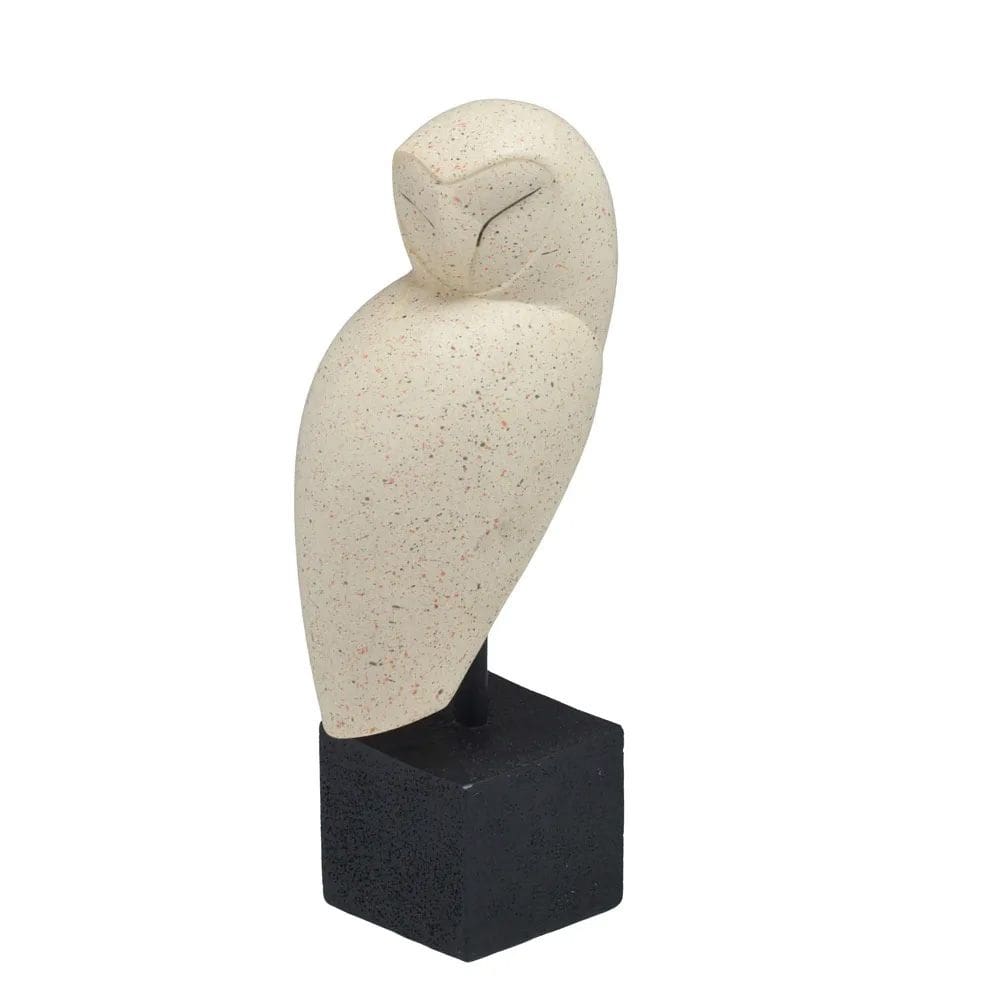 Escultura Decorativa Coruja em Resina 21cm 16699-PL