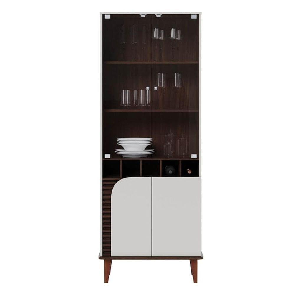 Cristaleira Jurerê Off White Matte Nogueira Real - Colibri