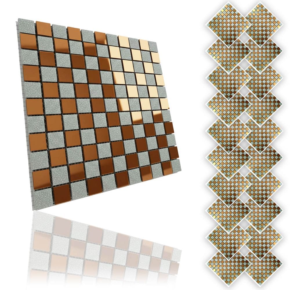 Pastilha De Vidro Kit 20 Uni Adesiva Parede Cozinha Sala Banheiro Decorativa Moderna Requintado Reforma Facil Aplicacao