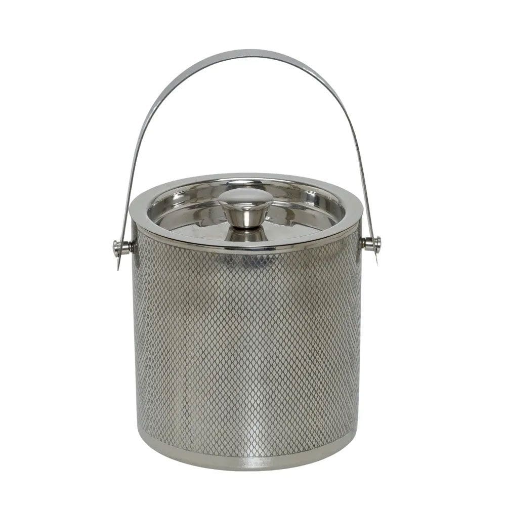 Balde de Gelo com Tampa em Aço Inox Prata 16cm 16693-PL