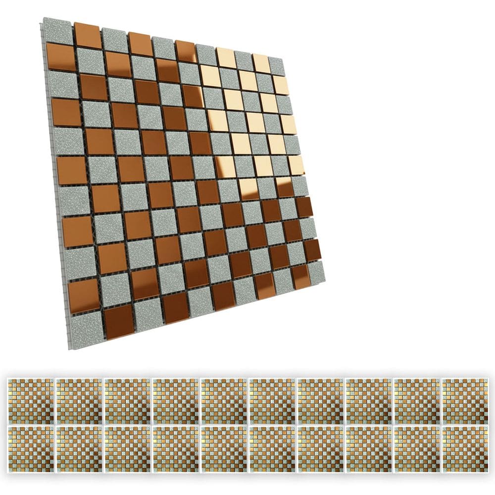 Pastilha Autocolante De Vidro Kit 20 Uni Parede Cozinha Banheiro Decorativa Facil Aplicacao Reforma Requintada Moderna