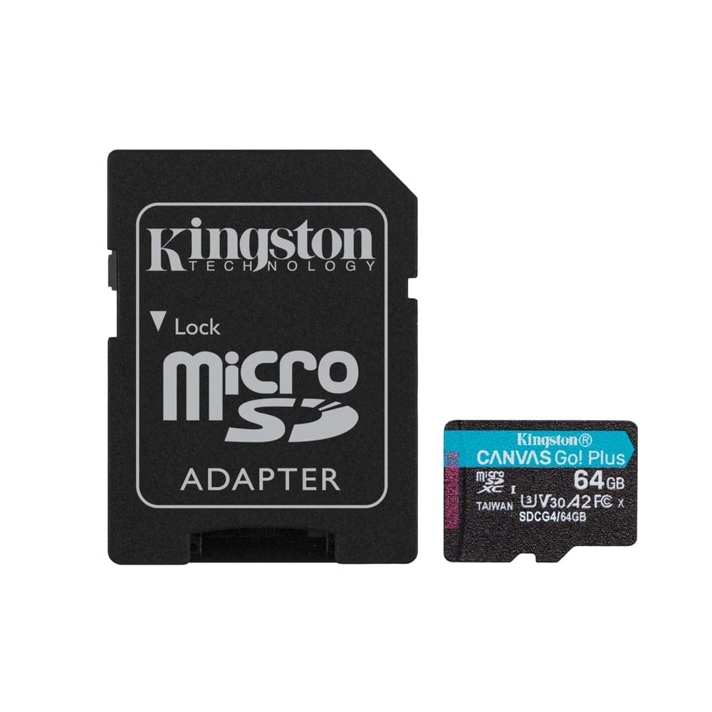Cartão microSD Kingston Canvas Go Plus 64GB Classe 10 UHS-I U3