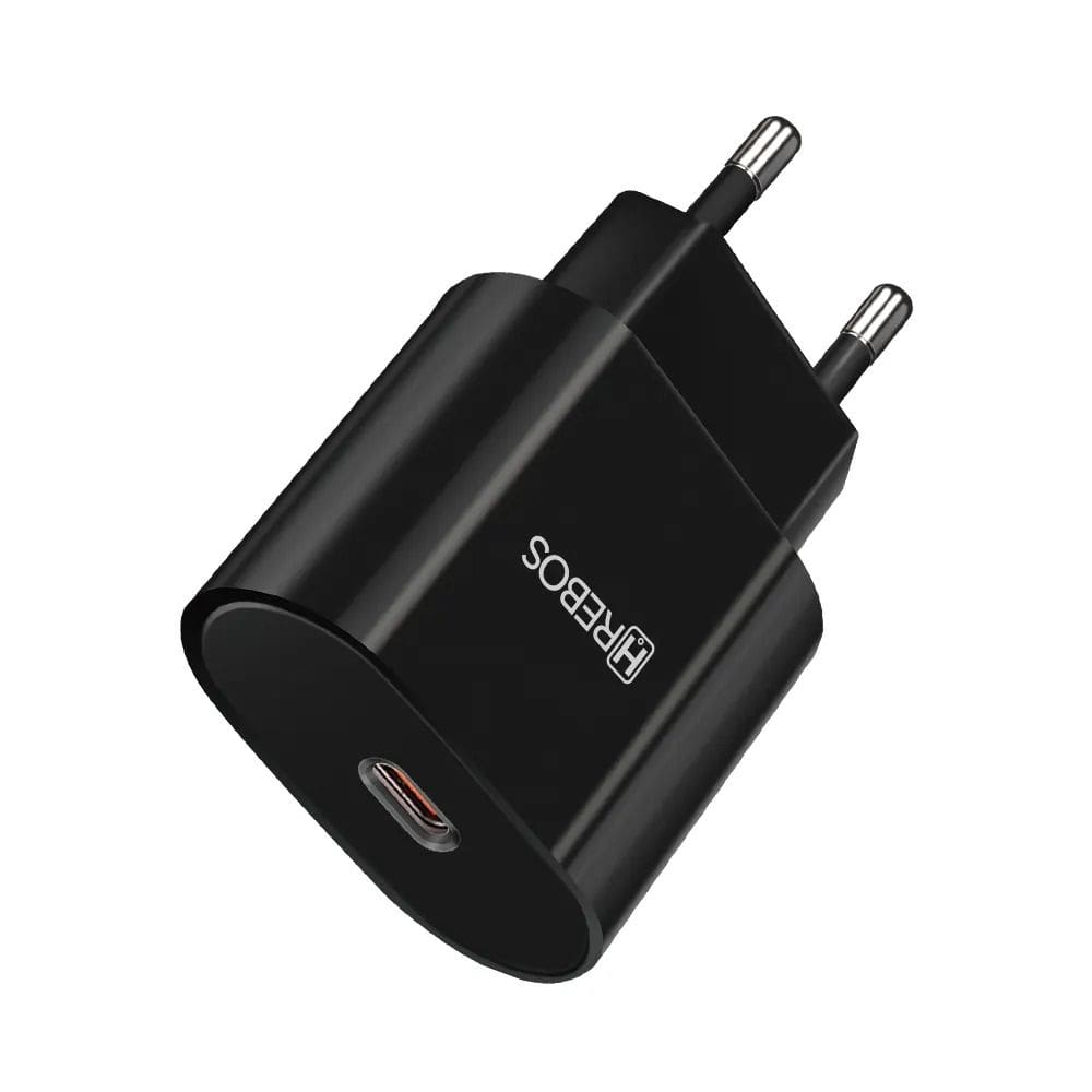 Carregador Hrebos Crg-211 Turbo Volt Max 20w Usb-c Pd Preto