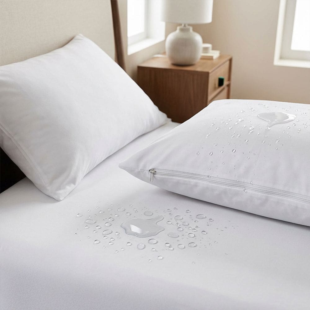 Kit 2 Protetores de Colchão e 4 Protetores de Travesseiro Impermeável em Malha Solteiro Casal Queen e King Casa Dona