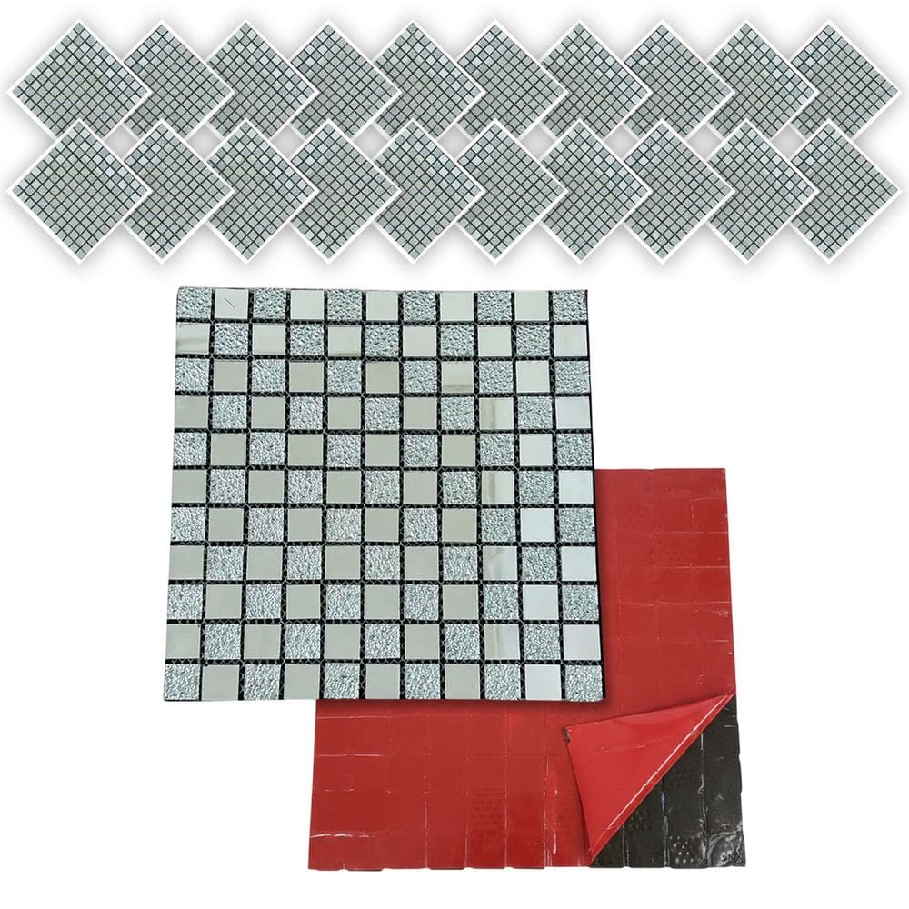 Pastilha Autocolante De Vidro Kit 20 Uni Parede Lavabo Cozinha Box Decorativa Facil Aplicacao Reforma Moderna Requinte