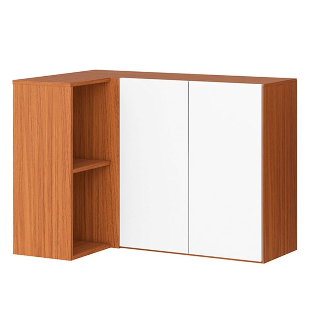 Armário Aéreo Canto 100% MDF 2 Portas com Nicho Claire