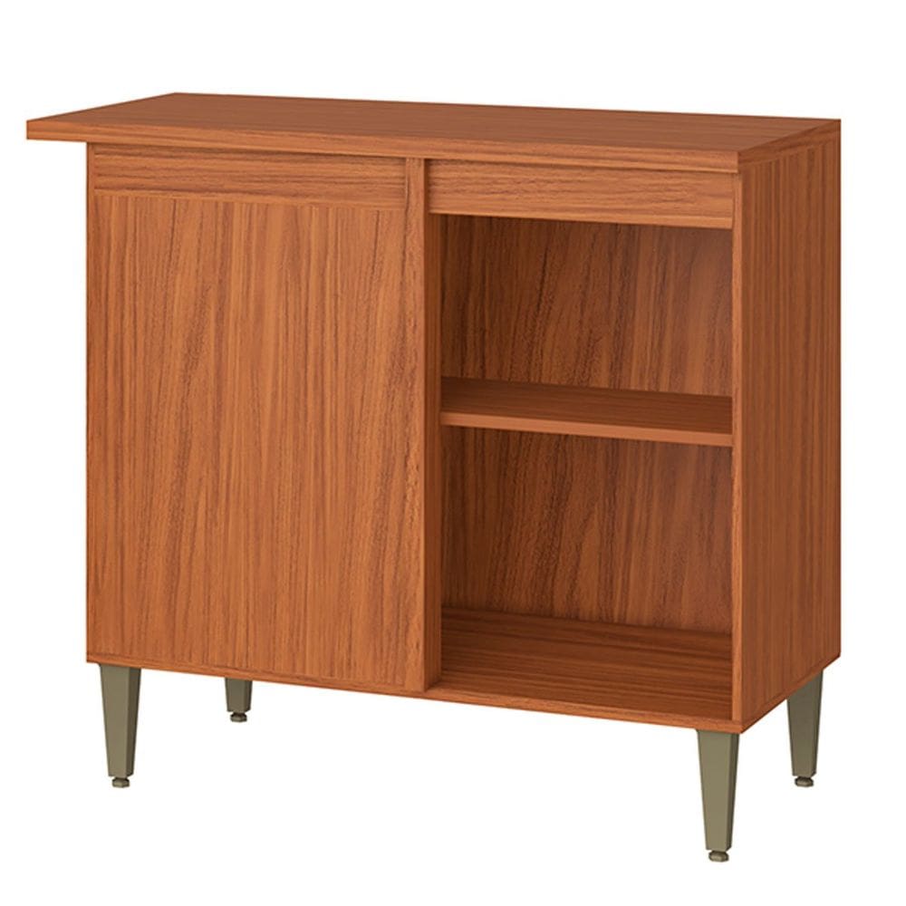 Balcão Canto Reto 100% MDF 1 Porta Claire