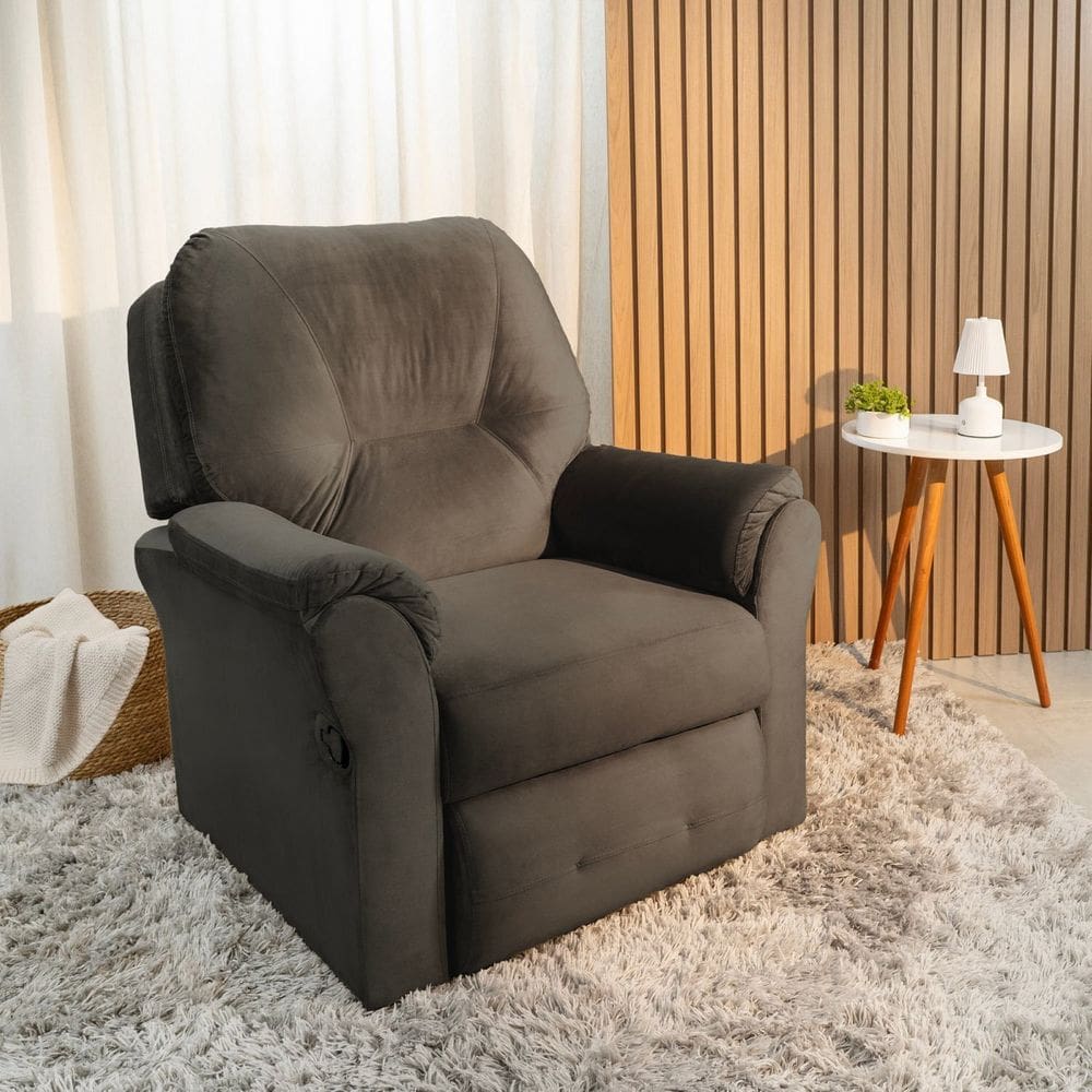 Poltrona Reclinável Solo Cabecasa Madeiraoriginals Grafite