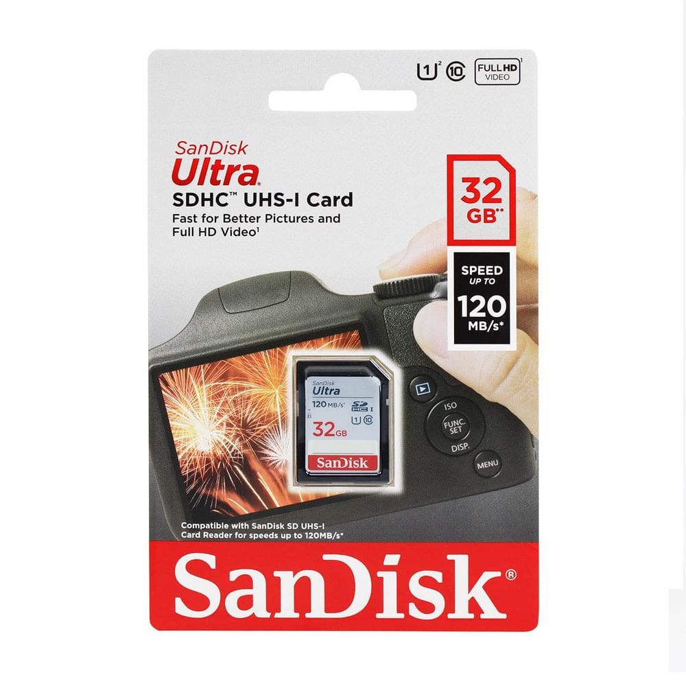 Cartão de memória SanDisk Ultra 32GB Classe 10 SDHC UHS-I 80MB/s