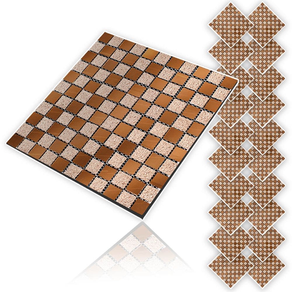 Pastilha De Vidro Adesiva Kit 20 Uni Parede Banheiro Cozinha Lavabo Sala Moderna Reforma Requintado Facil Aplicacao