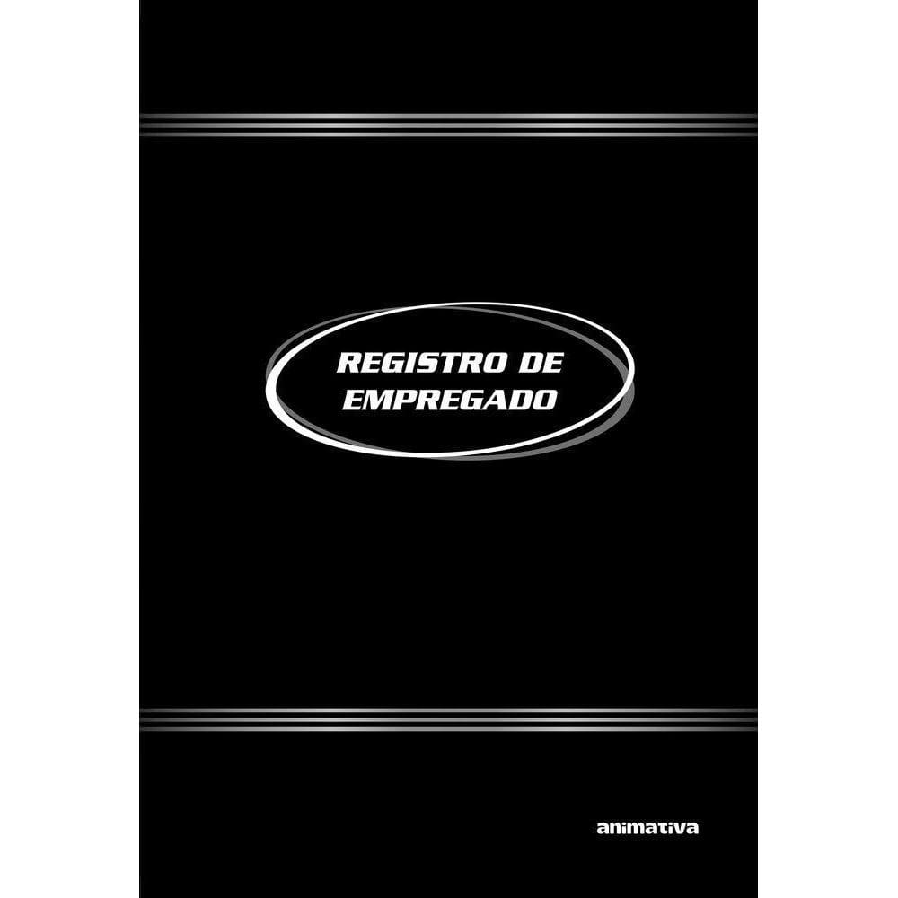 Livro Registro De Empregado 100 Folhas - Preta