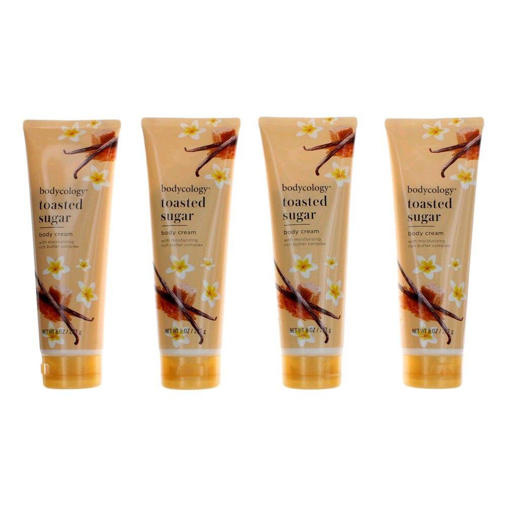 Creme Corporal Hidratante Bodycology Toasted Sugar 240mL, pacote com 4