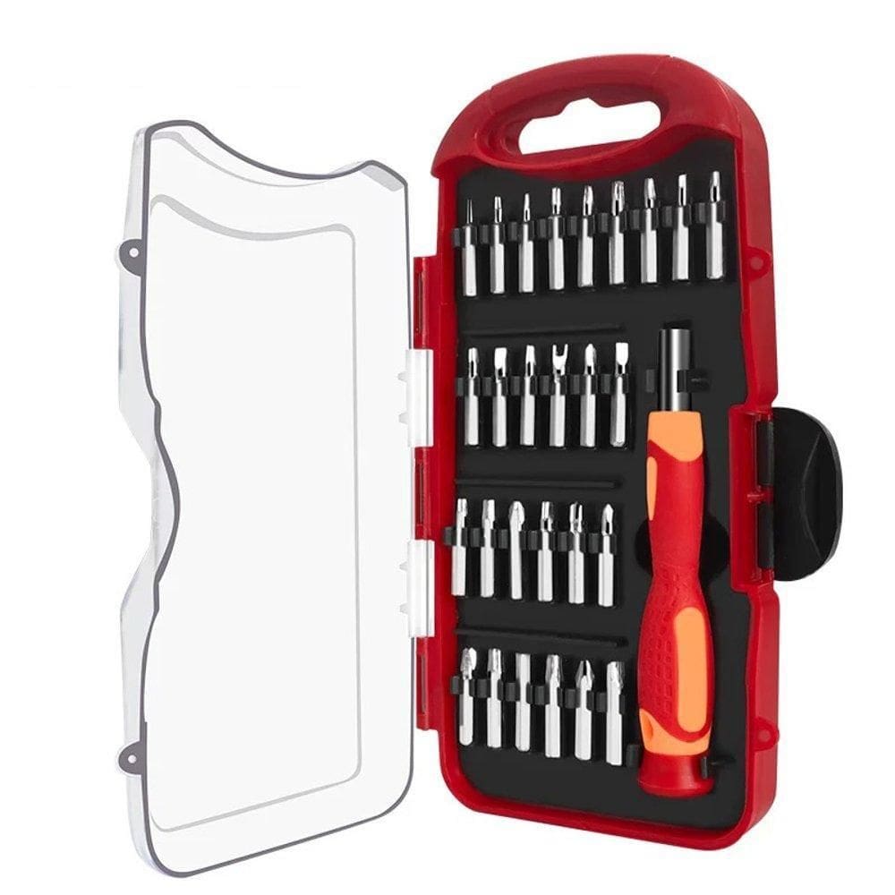 Jogo De Chaves Com Ponteiras 28 Peças  Com Estojo