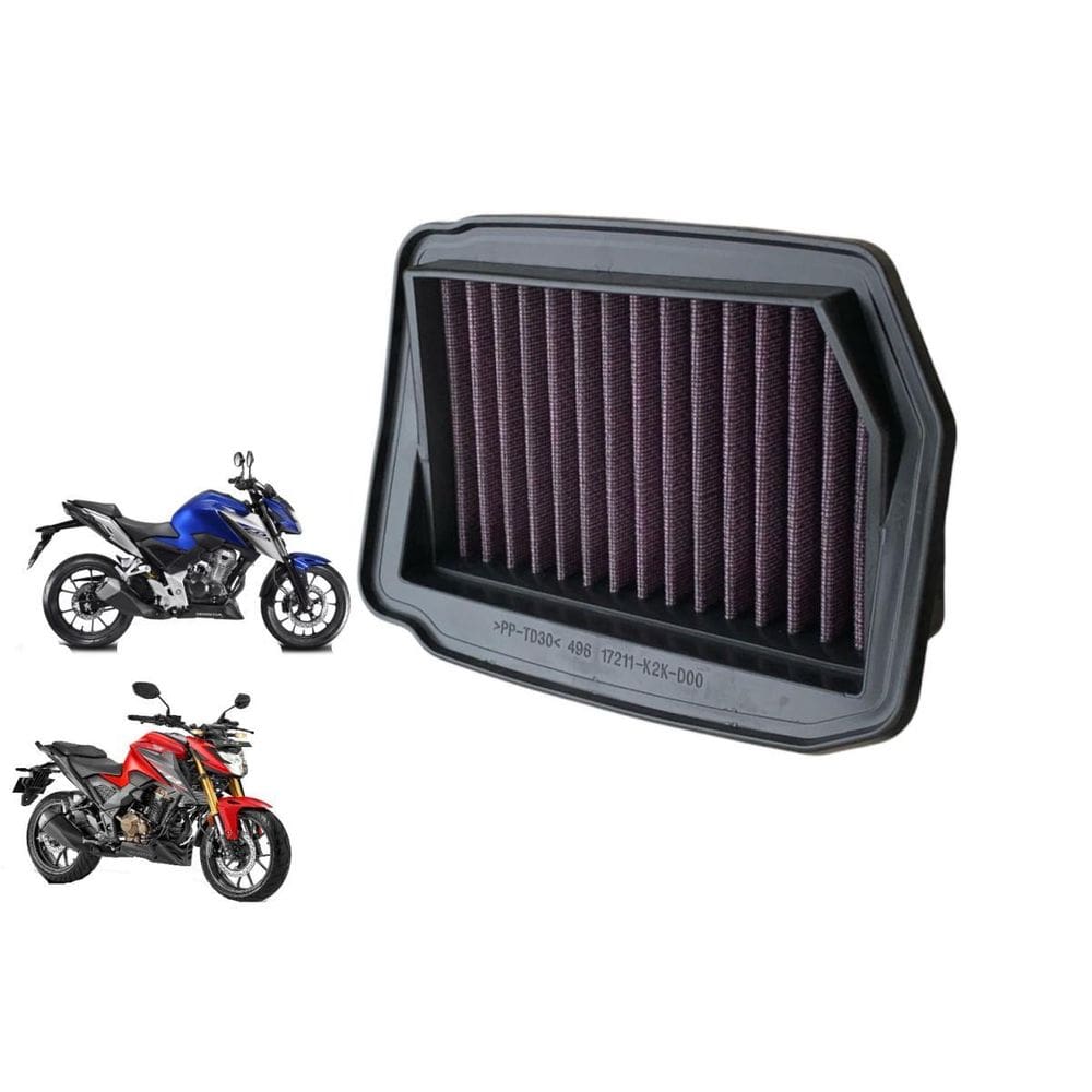 Filtro De Ar Esportivo Lavável Para Moto Honda Cb300F