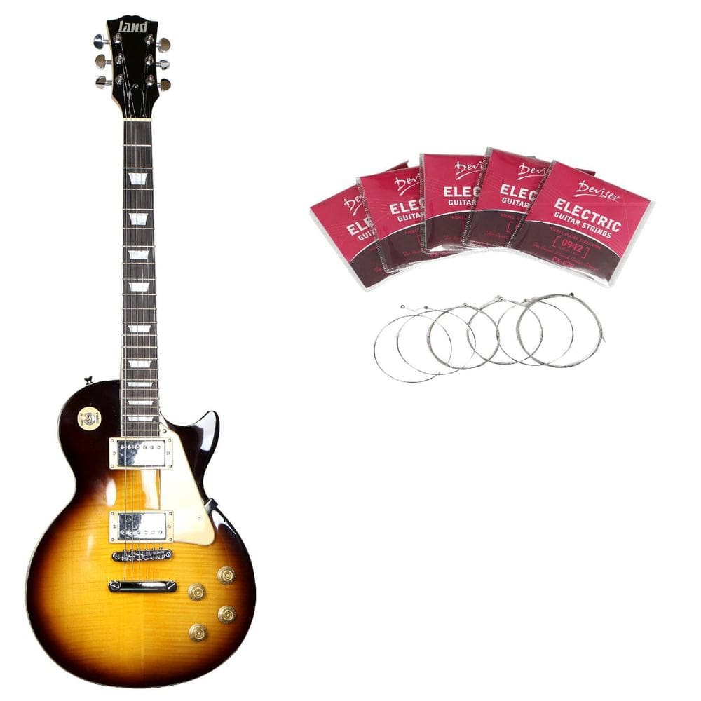 Kit Guitarra Les Paul Land Cherry Dark L-T3 + Encordoamento